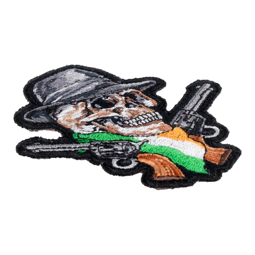 Irish Flag Skull &amp; Guns Patch, Skull Patches — detail view 1