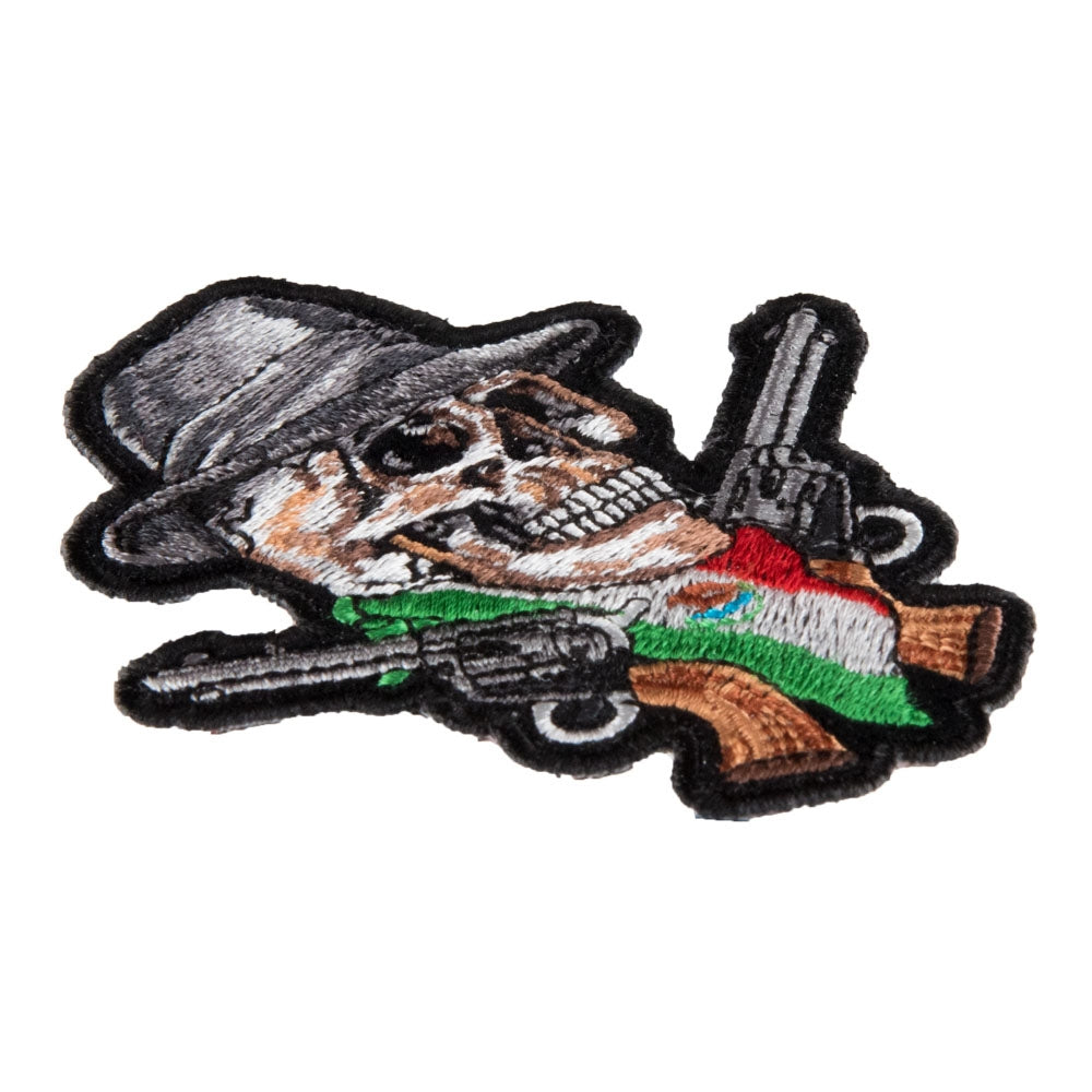 Mexican Flag Skull & Funs Patch, Skull Patches — detail view 1