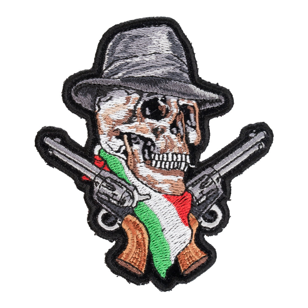 Italian Flag Skull &amp; Guns Patch, Italian Skull Patches — product image