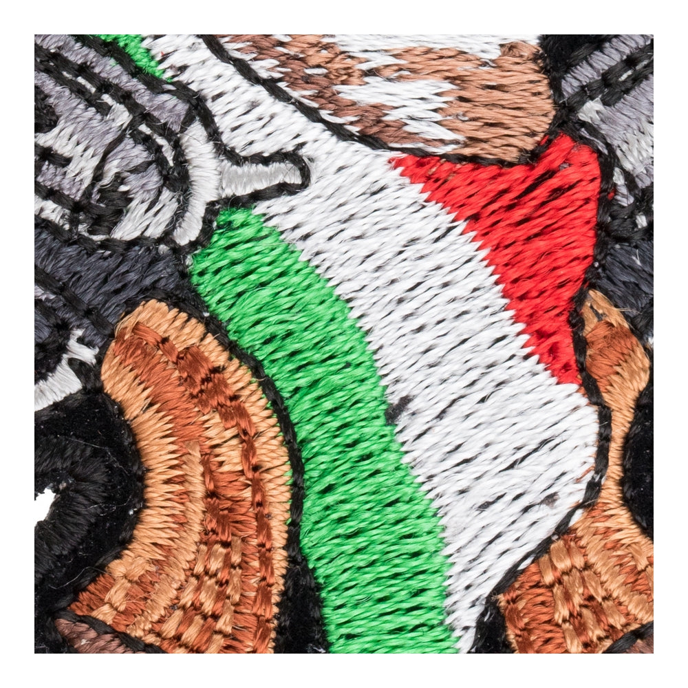 Italian Flag Skull &amp; Guns Patch, Italian Skull Patches — detail view 2