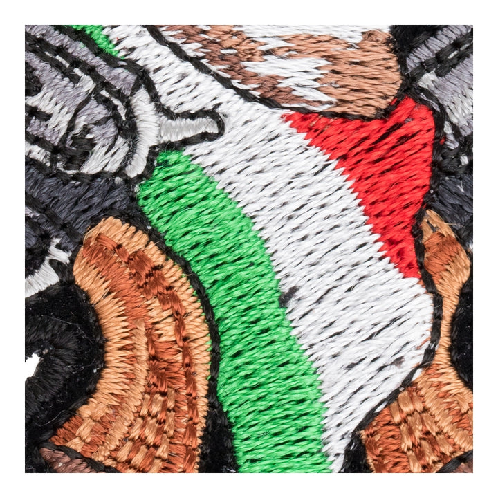 Italian Flag Skull &amp; Guns Patch, Italian Skull Patches — detail view 2