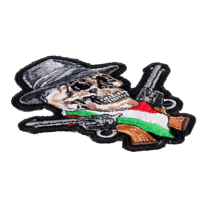 Italian Flag Skull &amp; Guns Patch, Italian Skull Patches — detail view 1