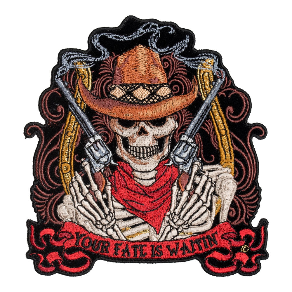 Your Fate Is Waitin' Cowboy Guns Patch, Small Size — product image