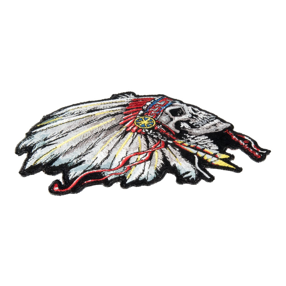 Feathered Indian Chief Skull Patch, Small Size — detail view 1