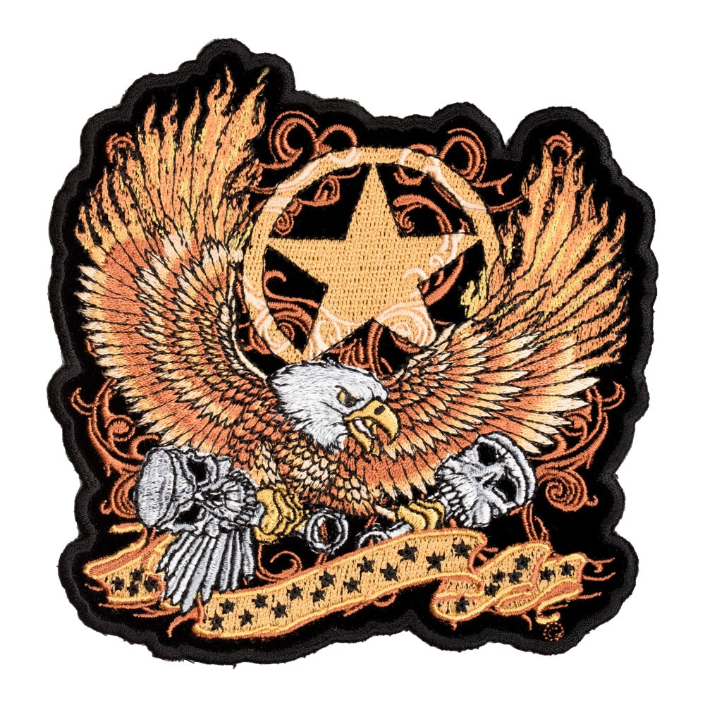 Eagle With Flaming Wings &amp; Star Patch, Small Size — product image