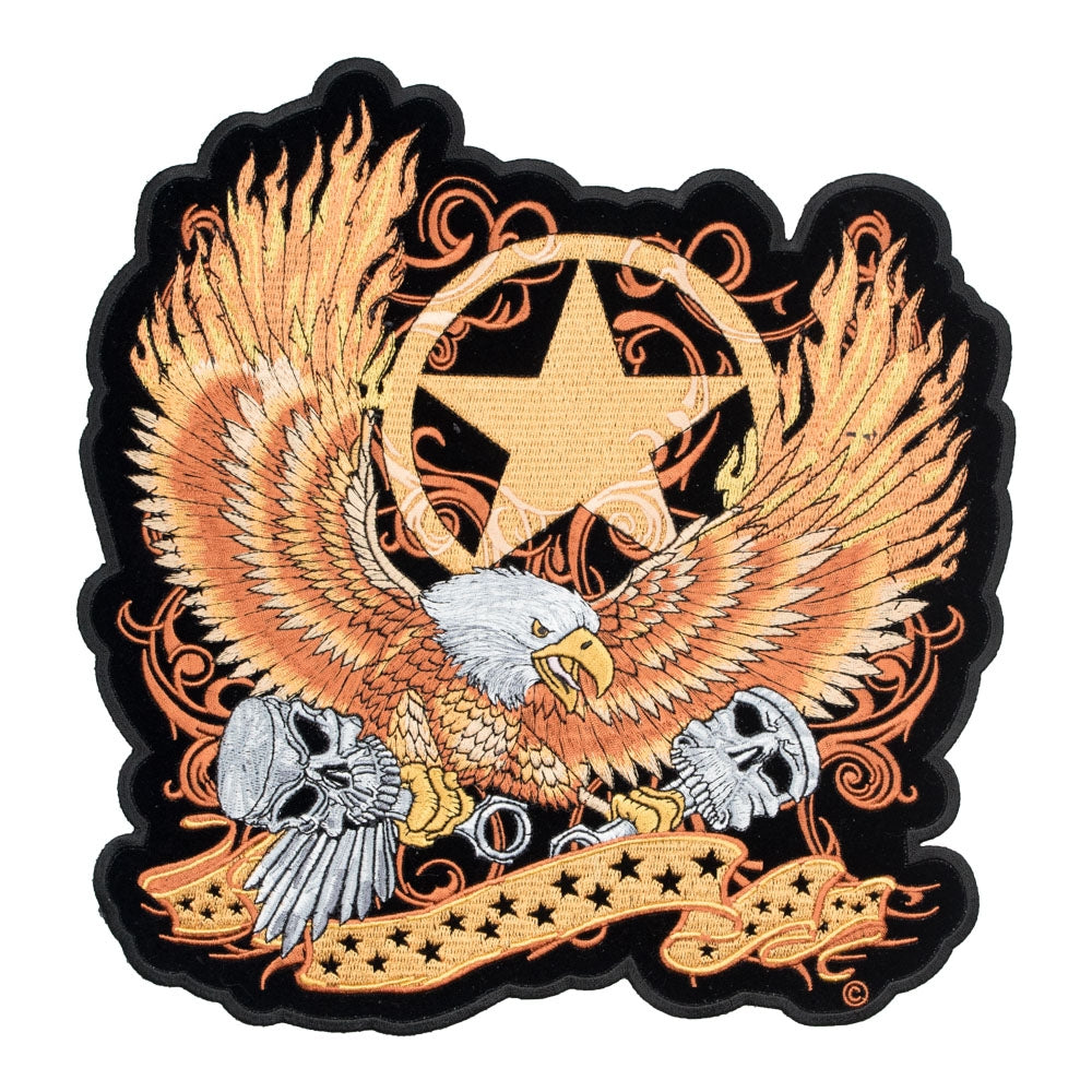 Eagle With Flaming Wings & Star Patch, Large Size — product image