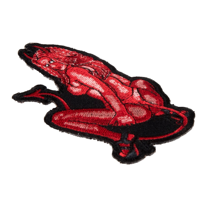 Sexy Red Bikini Devil Girl Patch, Small Size — detail view 2