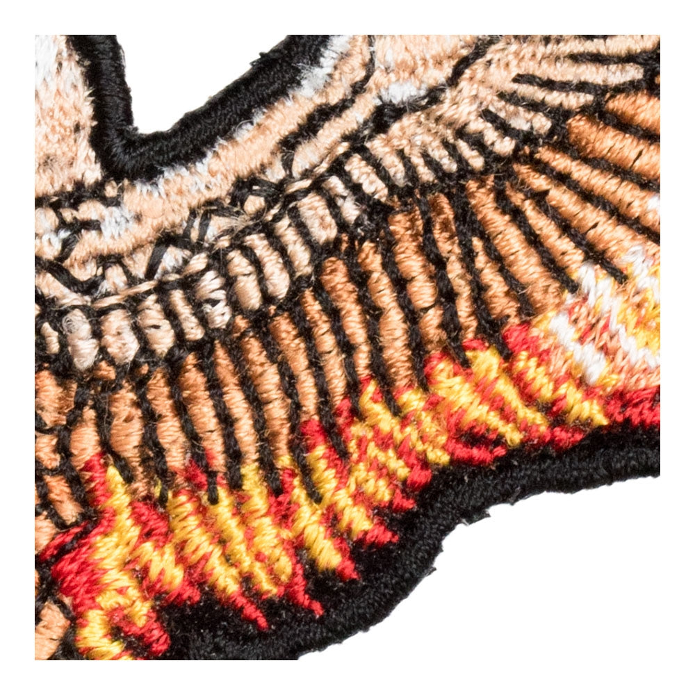 Flying Eagle With Flaming Wings Patch, Small Size — detail view 2