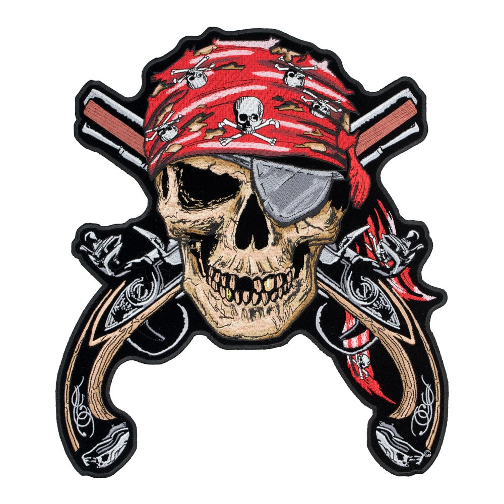 Pirate Skull & Guns Patch, Large Size — product image