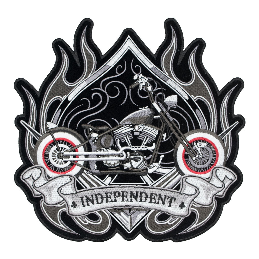 Independent Spade Vintage Motorcycle Patch, Large Size — product image