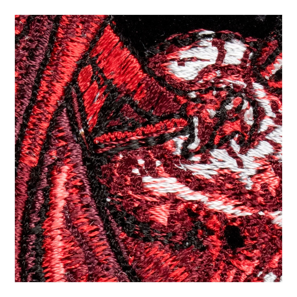 Winged Red Devil Skull Patch, Small Size — detail view 2
