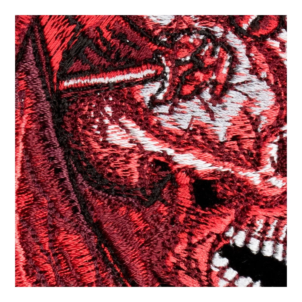 Winged Red Devil Skull Patch, Medium Size — detail view 1