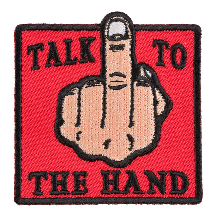 Talk To The Hand Middle Finger Patch, Vulgar Patches — product image