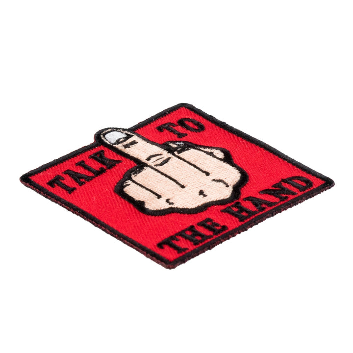 Talk To The Hand Middle Finger Patch, Vulgar Patches — detail view 1