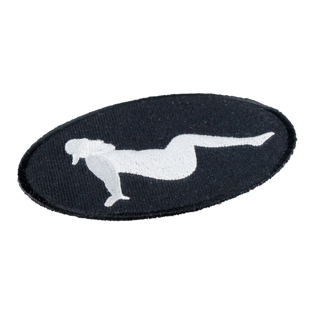 Beer Belly Lounging Fat Guy Patch, Funny Biker Patches — detail view 1