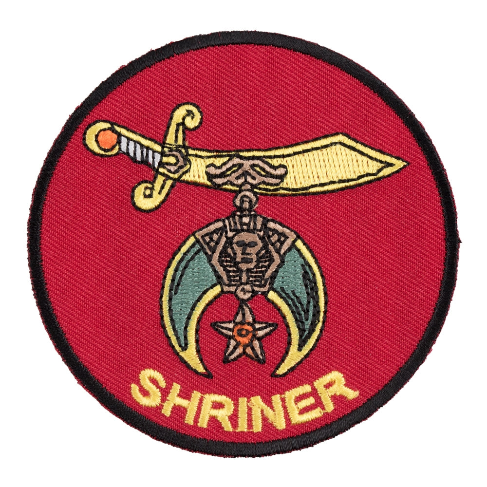 Round Red Shriners Patch, Fraternal Organization Patches — product image