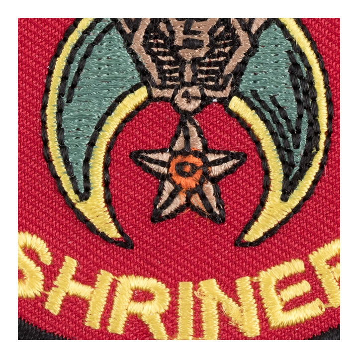 Round Red Shriners Patch, Fraternal Organization Patches — detail view 2