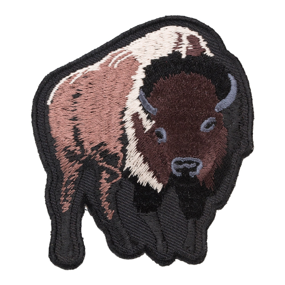 Dark Brown Buffalo With Horns Patch, Wild Animal Patches — product image