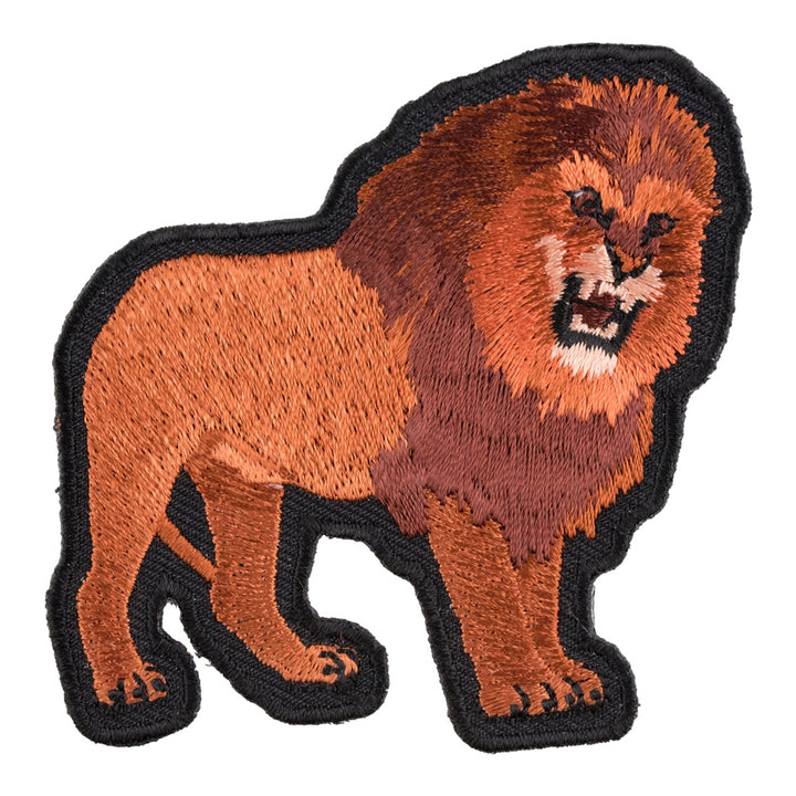 Reddish Colored Growling Lion Patch, Lion &amp; Jungle Animal Patches — product image
