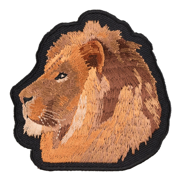 Profile View Majestic Lion Face Patch, Lion &amp; Jungle Animal Patches — product image