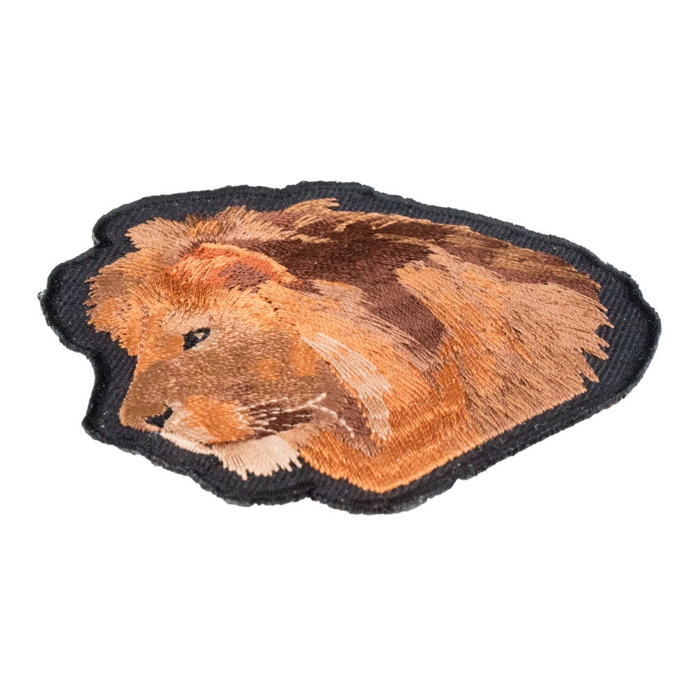 Profile View Majestic Lion Face Patch, Lion &amp; Jungle Animal Patches — detail view 1