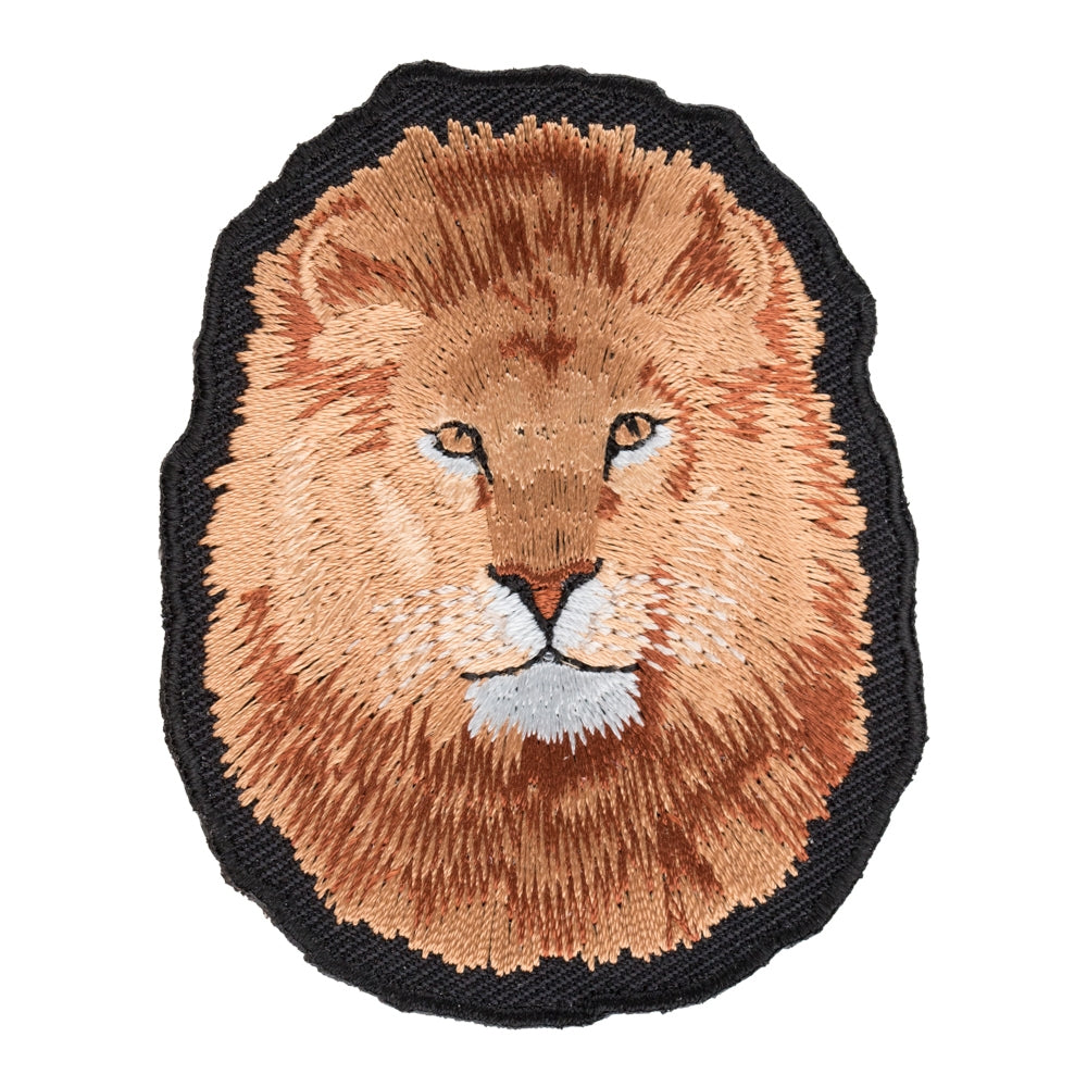 Lion Face Close Up Patch, Wild Jungle Animals &amp; Lion Patches — product image