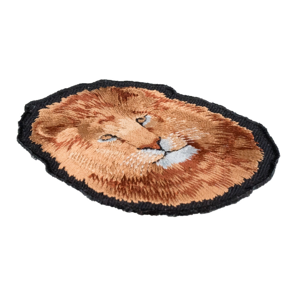 Lion Face Close Up Patch, Wild Jungle Animals &amp; Lion Patches — detail view 1