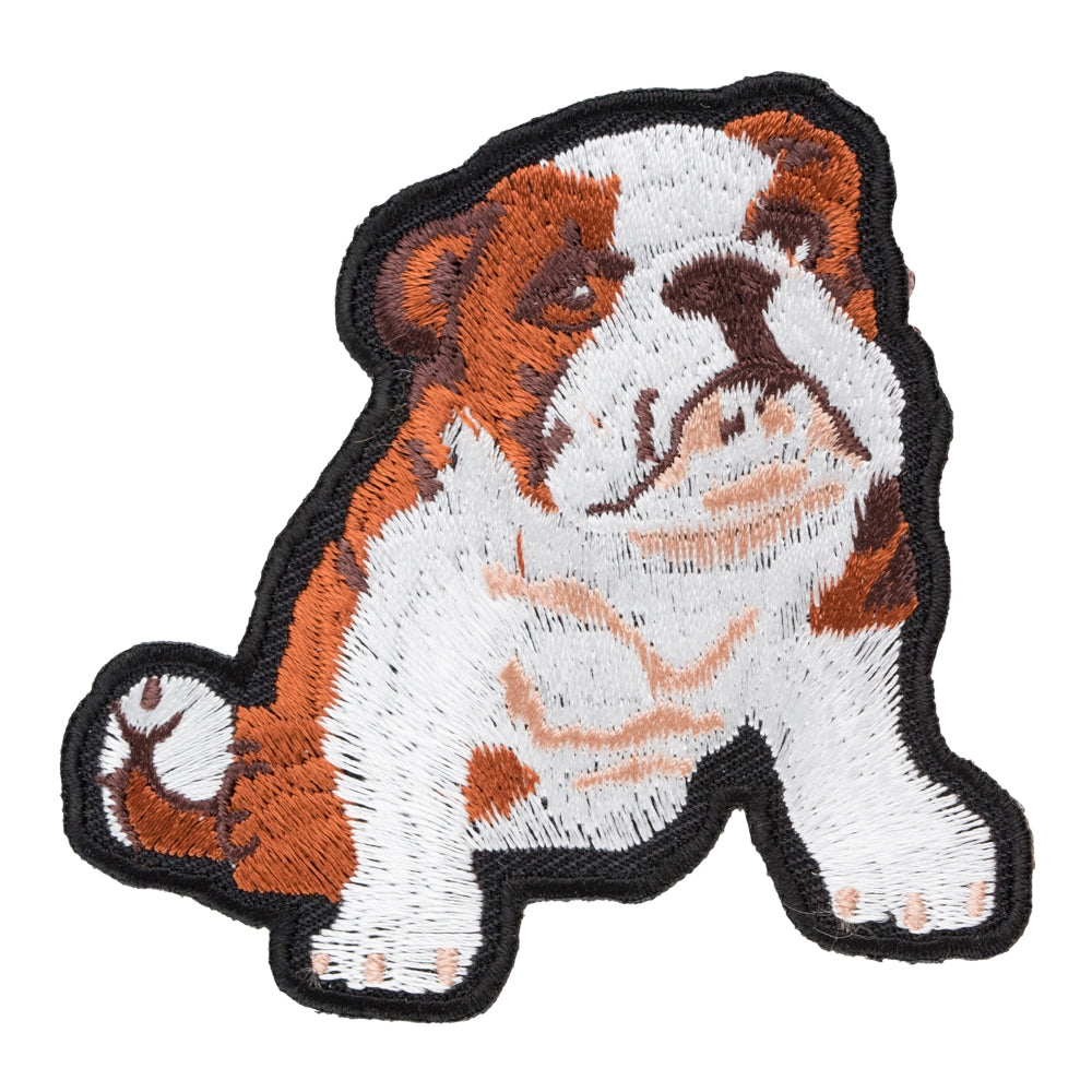 Sitting Bulldog Puppy Patch, English Bulldog Patches — product image