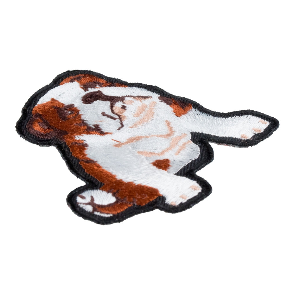 Sitting Bulldog Puppy Patch, English Bulldog Patches — detail view 1