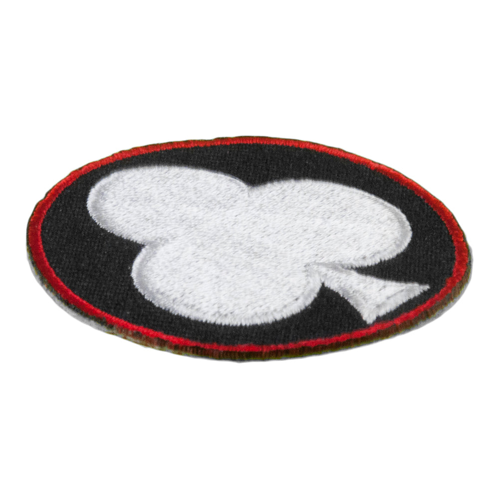 White Club Symbol On Round Patch, Playing Card Patches — detail view 1