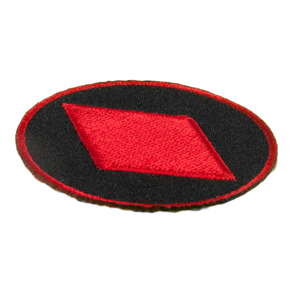 Red Diamond Symbol On Round Patch, Playing Card Patches — detail view 1