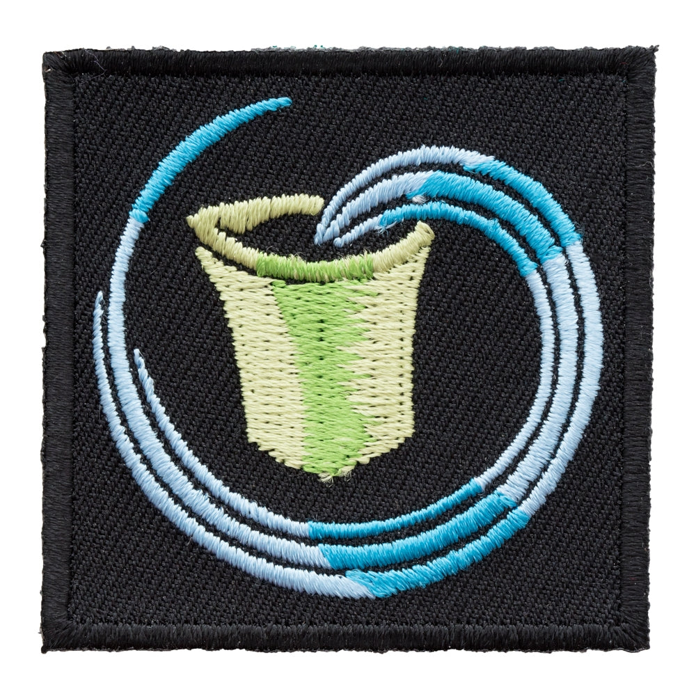 Zodiac Aquarius Green Water Carrier Patch, Astrology Sign Patches — product image