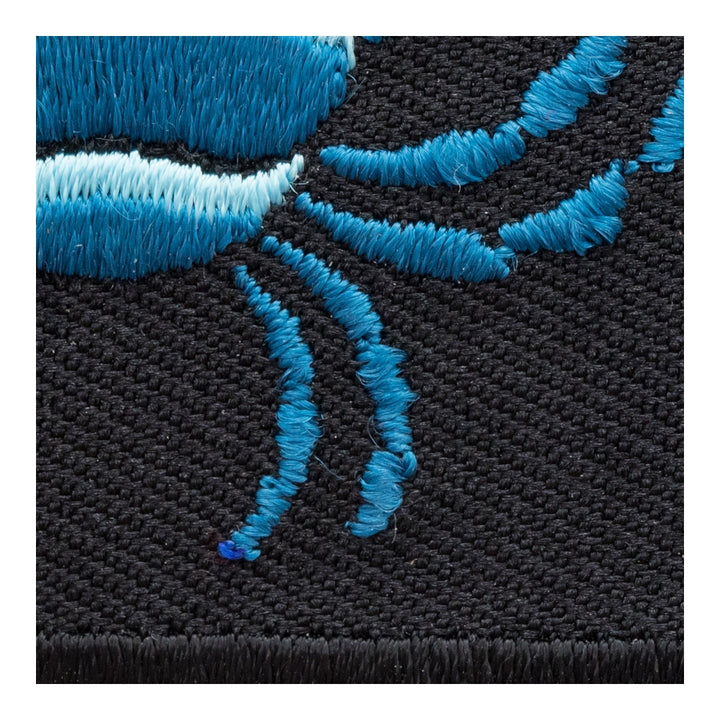 Zodiac Cancer Blue Crab Embroidered Patch, Astrology Sign Patches — detail view 1