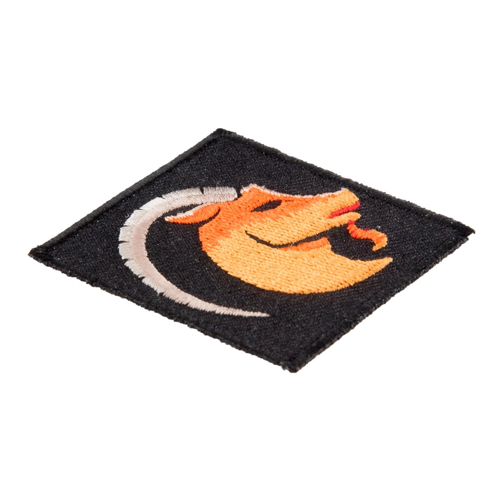 Zodiac Capricorn Orange Mountain Goat Patch, Astrology Sign Patches — detail view 1