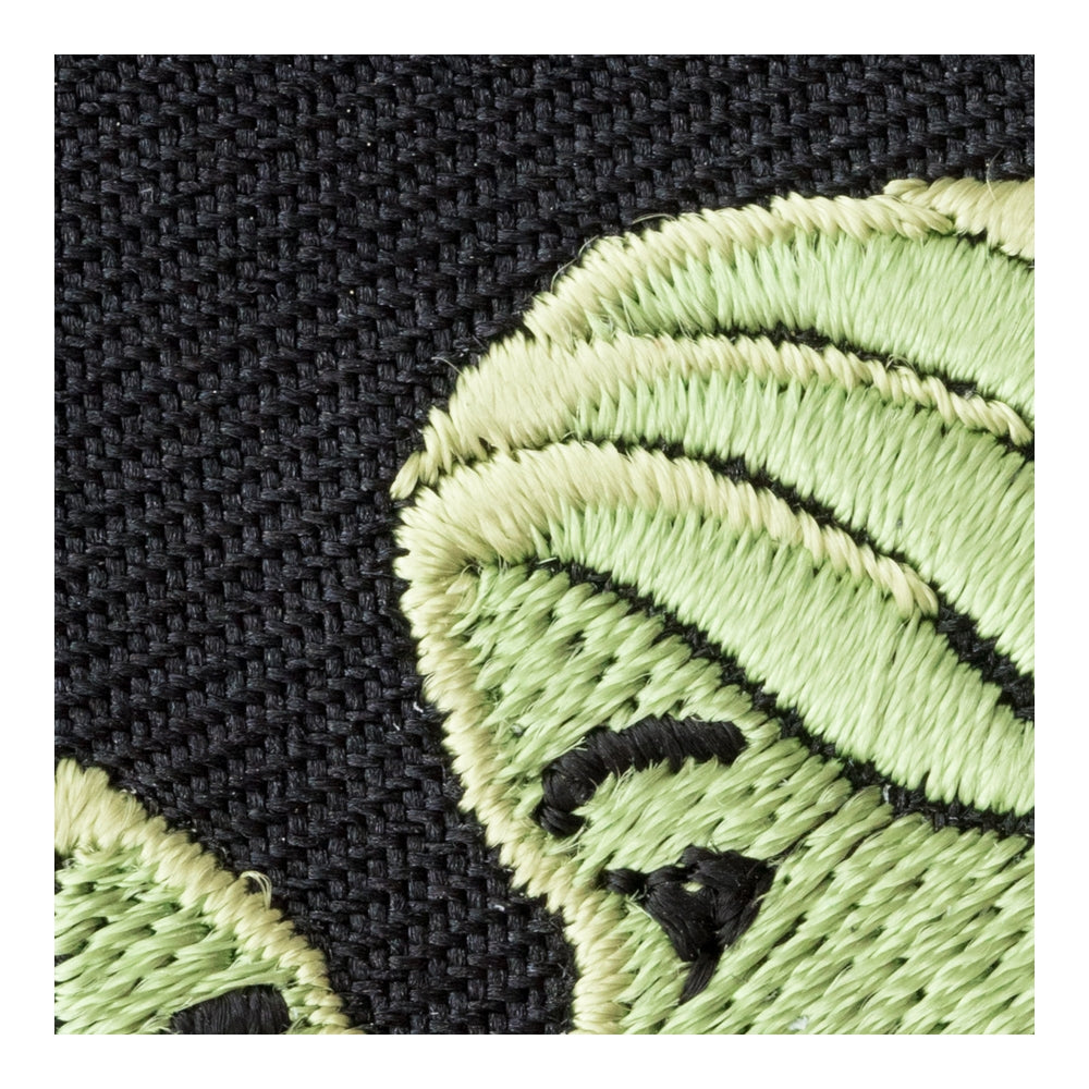 Zodiac Gemini Green Twin Faces Patch, Astrology Sign Patches — detail view 2