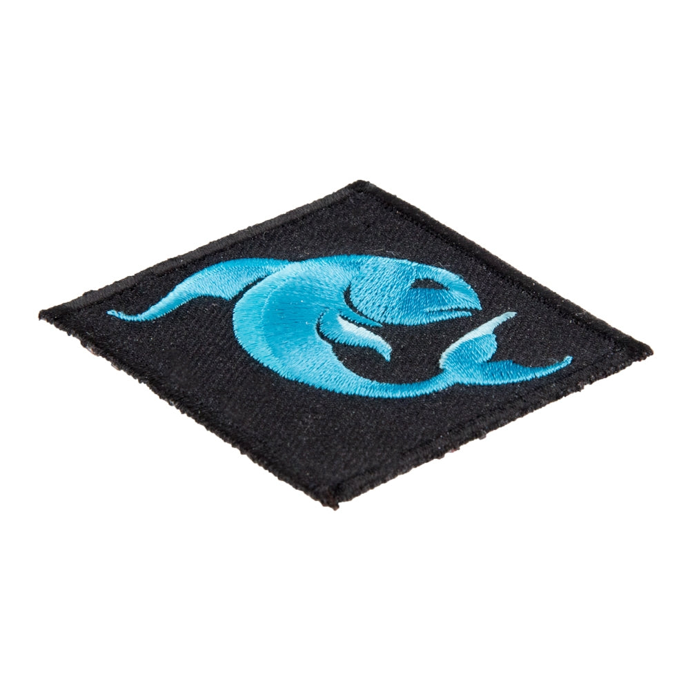 Zodiac Pisces Blue Fish Embroidered Patch, Astrology Sign Patches — detail view 1