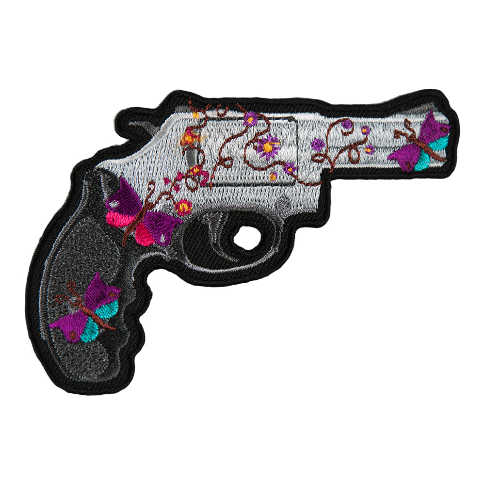 Ladies Butterfly & Flower Handgun Right Patch, Gun Patches — product image