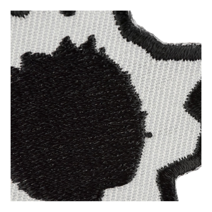 Silver &amp; Grey Bullet Hole Patch, Embroidered Gun Patches — detail view 2