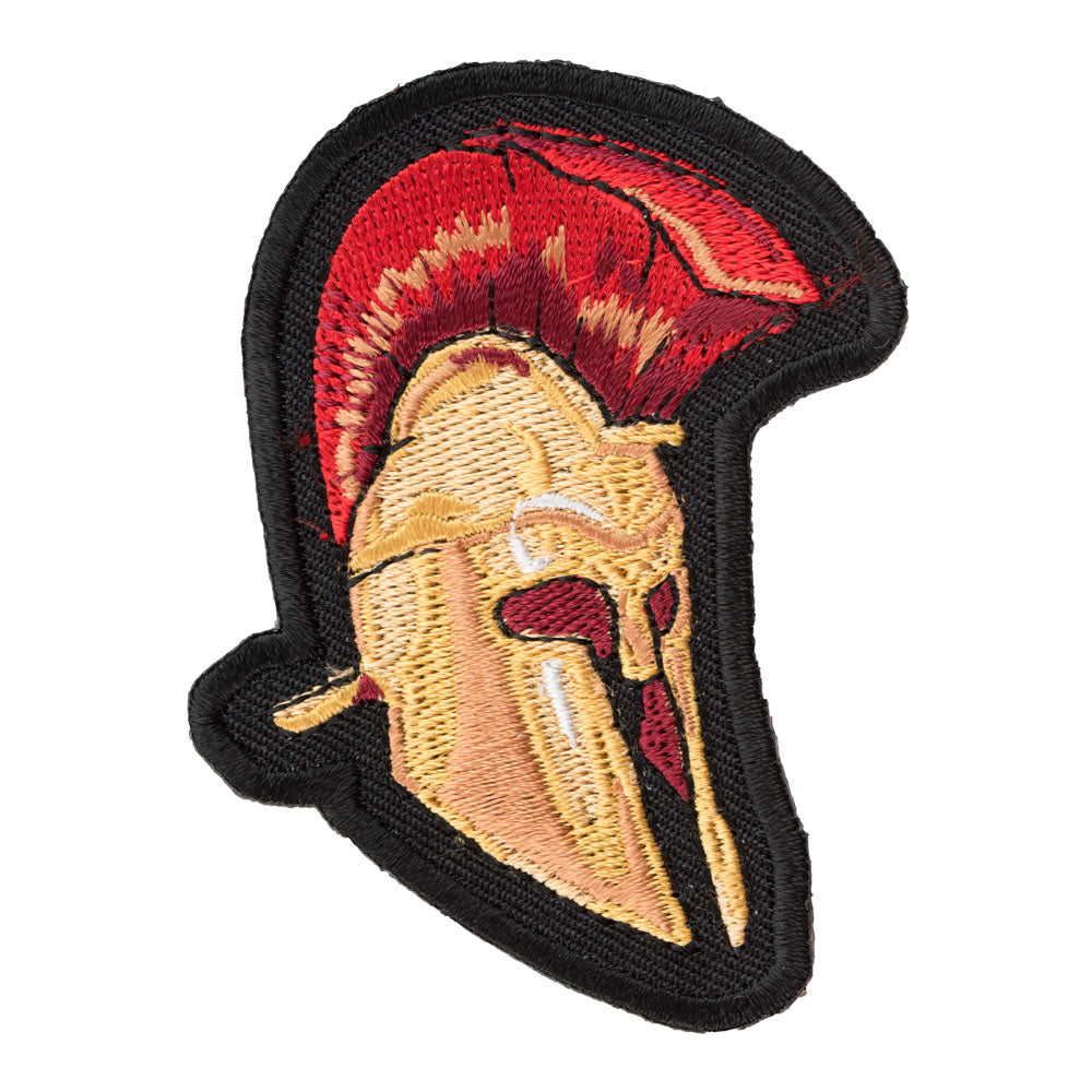 Gold Spartan Helmet Cut-Out Patch, Malone Labe Patches — product image