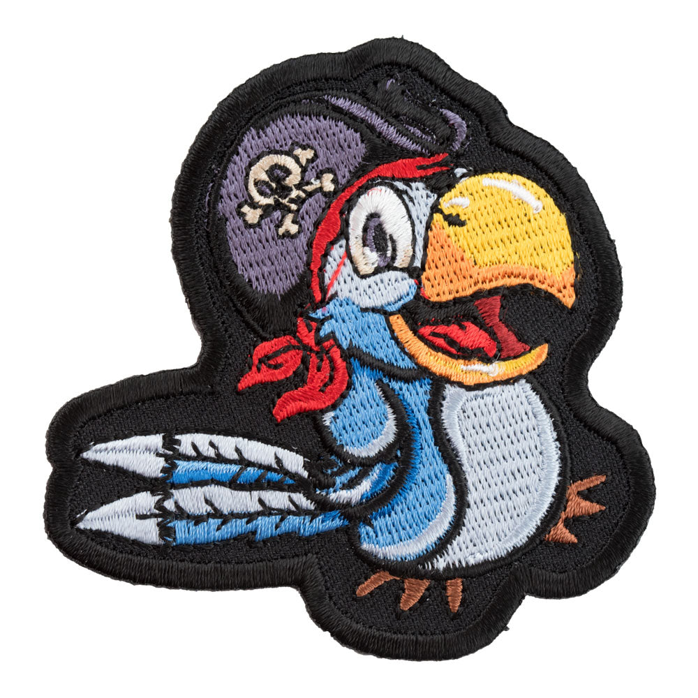 Pirate Bird Blue Parrot Patch, Parrot &amp; Animal Patches — product image
