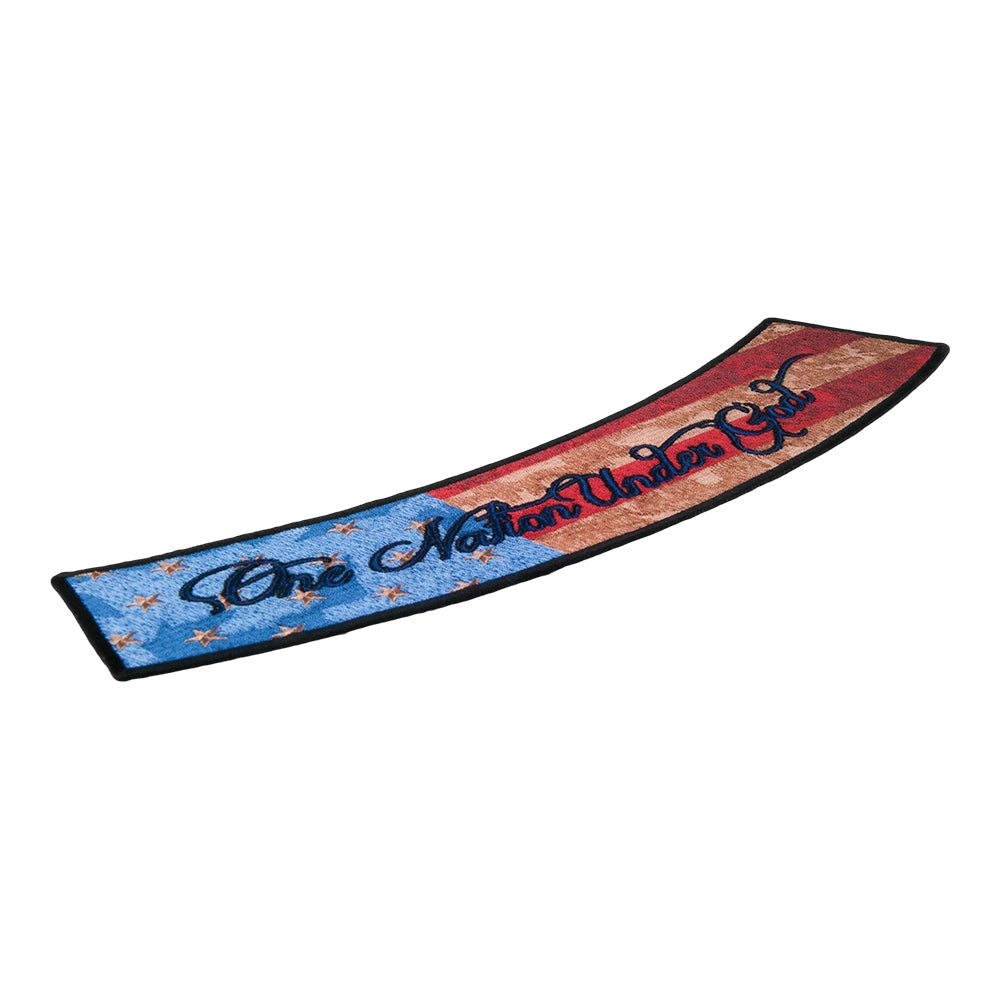 One Nation Under God US Flag Rocker Patch, Large Size — detail view 1