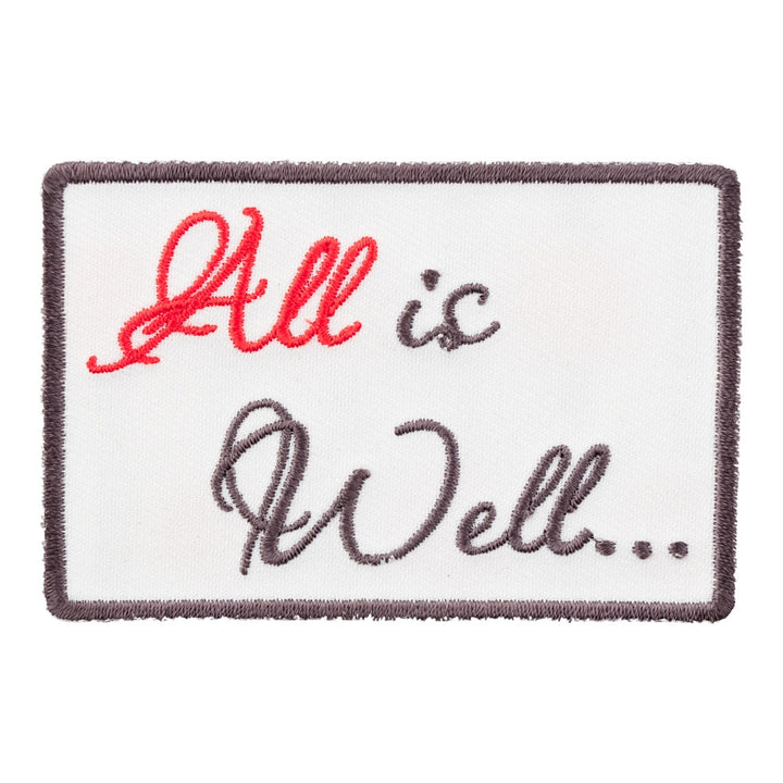 All Is Well Script Patch, Inspirational Sayings Patches — product image