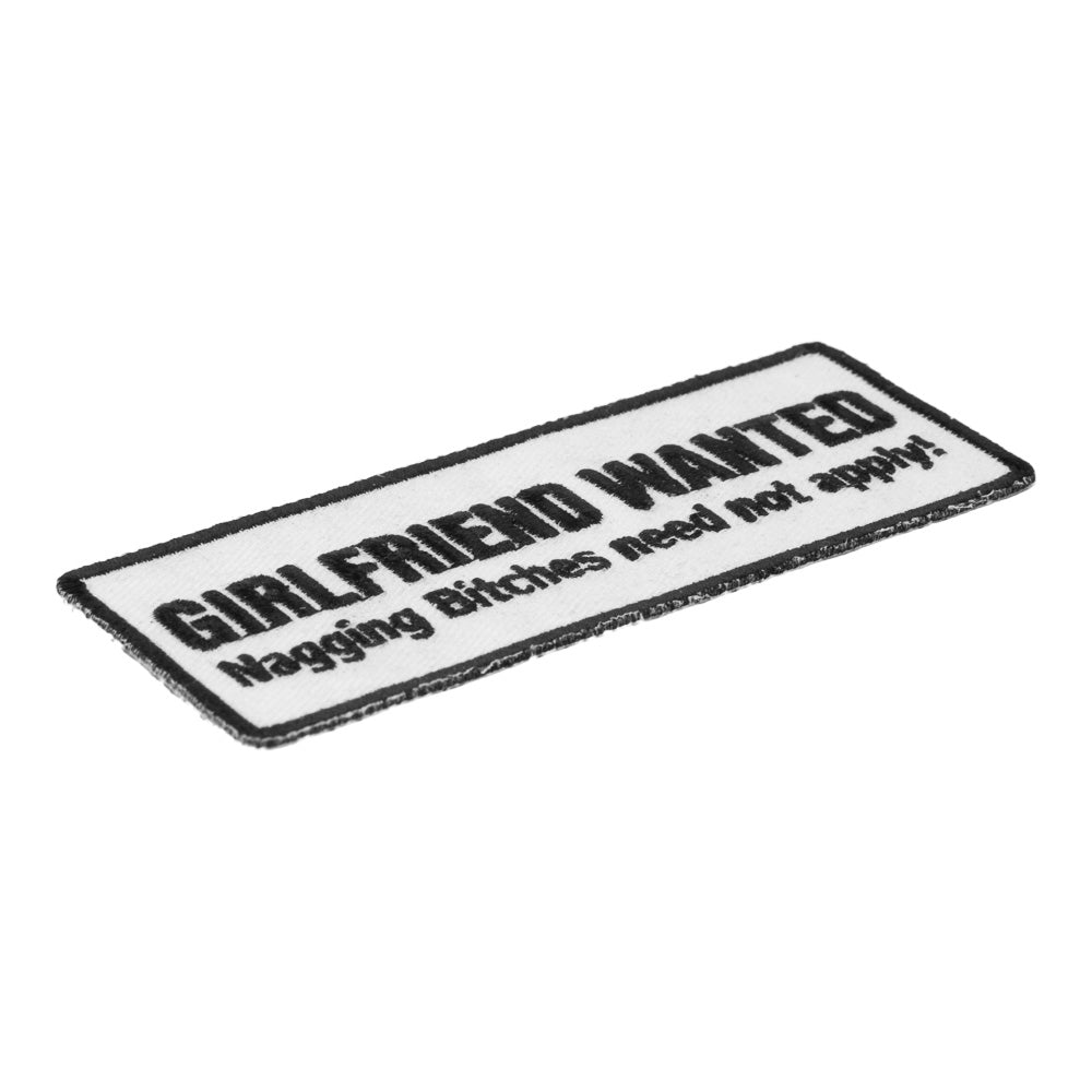 Girlfriend Wanted Patch, Funny Sayings Patches — detail view 1