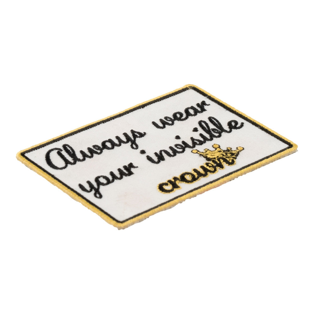 Wear Your Invisible Crown Patch, Motivational Patches — detail view 2