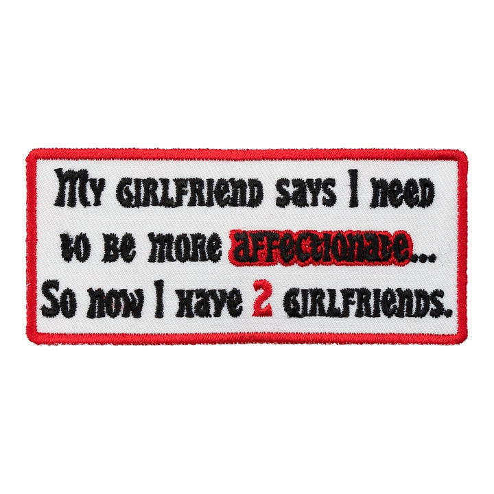 My Girlfriend Says Affectionate Patch, Funny Patches — product image