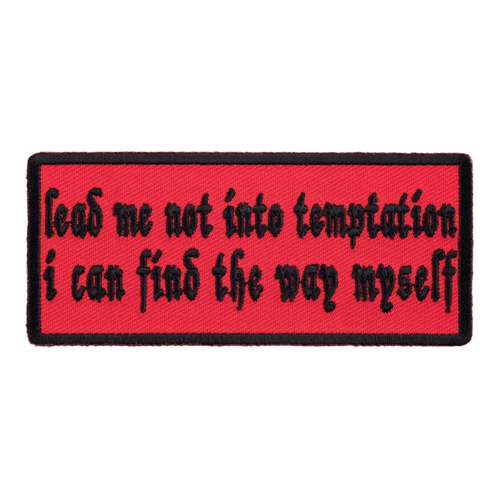 Lead Me Not Into Temptation Patch, Funny Patches — product image