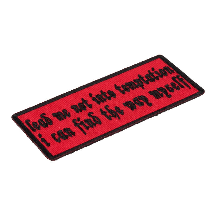 Lead Me Not Into Temptation Patch, Funny Patches — detail view 1