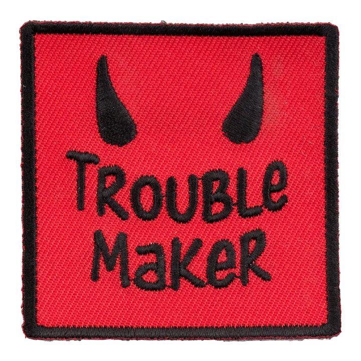 Trouble Maker Devil Horns Patch, Funny Patches — product image