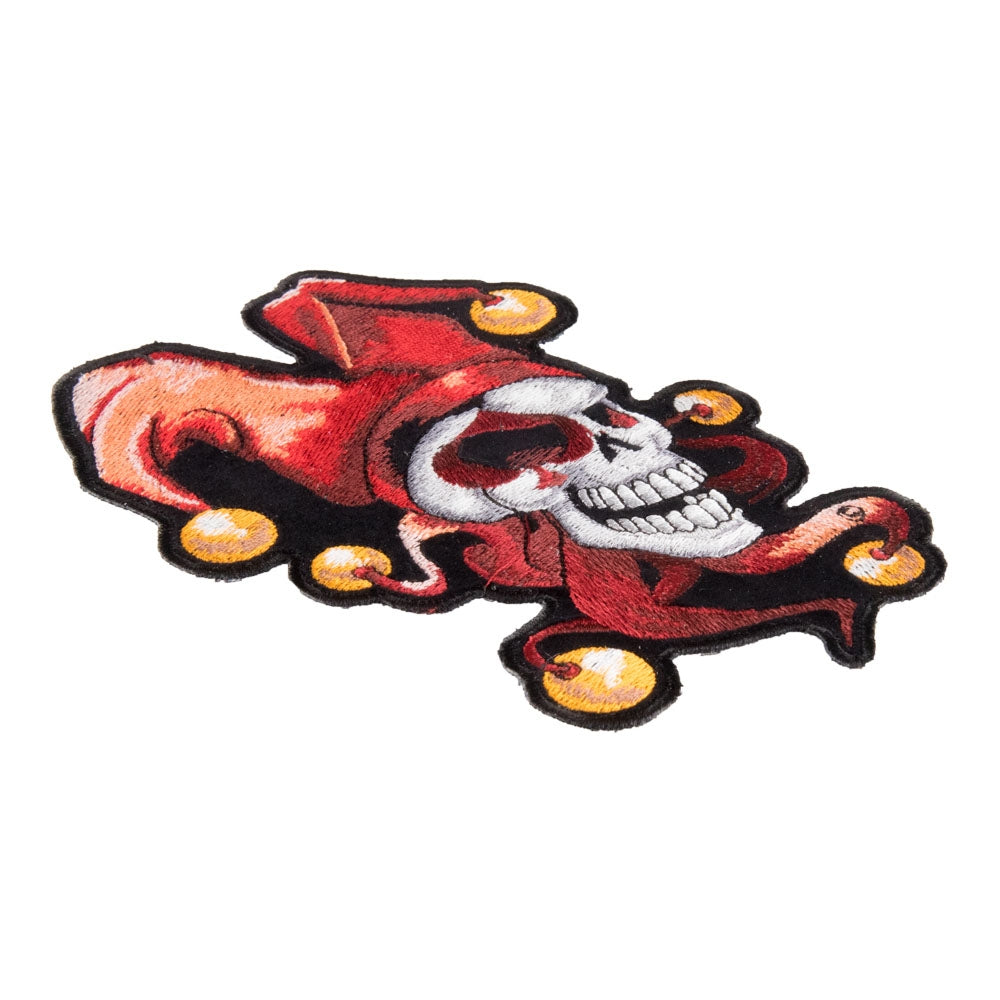 Joker Face With Red Jester Hat Patch, Medium Size — detail view 1