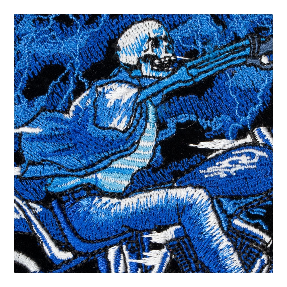 Nightmare Skeleton Motorcycle Patch, Small Size — detail view 2